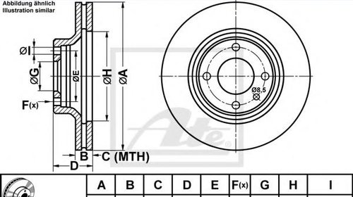 Disc frana SEAT MALAGA (023A), SEAT IBIZA (02