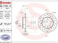 Disc frana SEAT TOLEDO IV (KG3) (2012 - 2020) BREMBO 08.7165.1X