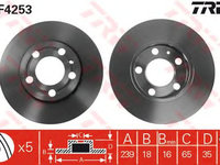 Disc frana SKODA CITIGO - OEM - TRW: DF4253 - Cod intern: W02203265 - LIVRARE DIN STOC in 24 ore!!!