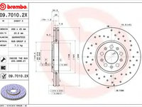 Disc frana SKODA FABIA (2006 - 2014) BREMBO 09.7010.2X