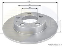 Disc frana SKODA FABIA (2006 - 2014) COMLINE ADC1414