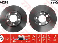 Disc frana SKODA FABIA (6Y2) (1999 - 2008) TRW DF4253