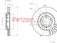 Disc frana SKODA FABIA 6Y2 METZGER 6110627