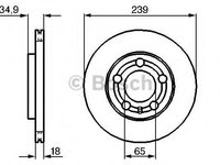 Disc frana SKODA FABIA (6Y2), SKODA FABIA Combi (6Y5), SKODA FABIA limuzina (6Y3) - BOSCH 0 986 479 036