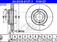 Disc frana SKODA FABIA ATE 24031801371