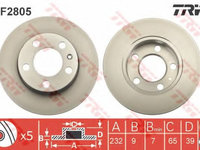 Disc frana SKODA FABIA Combi (2007 - 2014) TRW DF2805