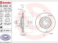 Disc frana SKODA FABIA Combi 6Y5 BREMBO 09848310