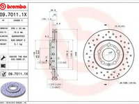 Disc frana SKODA FABIA combi (NJ5) (2014 - 2016) BREMBO 09.7011.1X