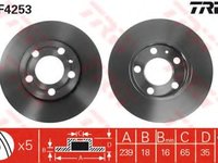 Disc frana SKODA FABIA I Limuzina (6Y3) (1999 - 2007) TRW DF4253 piesa NOUA