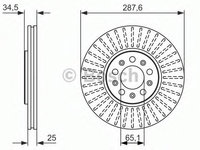 Disc frana SKODA FABIA III Combi (NJ5) (2014 - 2016) BOSCH 0 986 479 914 piesa NOUA