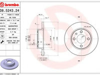 Disc frana SKODA FELICIA   pick-up (797) (1995 - 2002) BREMBO 08.5243.24