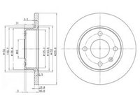 Disc frana SKODA FELICIA   pick-up (797) (1995 - 2002) DELPHI BG2910