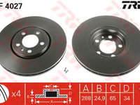 Disc frana SKODA OCTAVIA (1U2) - OEM - TRW: DF4027 - Cod intern: W02203231 - LIVRARE DIN STOC in 24 ore!!!