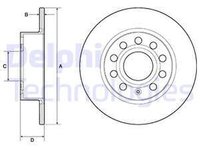 Disc frana SKODA OCTAVIA 1Z3 DELPHI BG3834