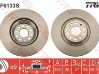 Disc frana SKODA OCTAVIA (1Z3) - OEM - TRW: DF6133S - Cod intern: W02306922 - LIVRARE DIN STOC in 24 ore!!!