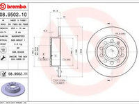 Disc frana SKODA OCTAVIA (5E3) (2012 - 2020) BREMBO 08.9502.11