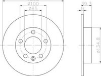 Disc frana SKODA OCTAVIA Combi 1U5 HELLA 8DD355105411