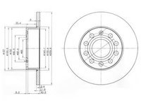 Disc frana SKODA OCTAVIA I (1U2) (1996 - 2010) DELPHI BG3890C piesa NOUA