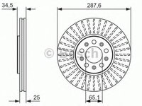 Disc frana SKODA ROOMSTER 5J BOSCH 0986479914