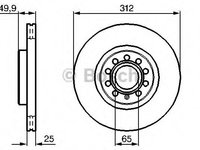 Disc frana SKODA SUPERB combi (3V5) (2015 - 2016) Bosch 0 986 479 058