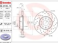 Disc frana SKODA SUPERB II Combi (3T5) (2009 - 2015) BREMBO 09.9145.1X piesa NOUA