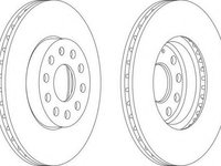 Disc frana SKODA SUPERB limuzina (3U4), VW TOURAN (1T1, 1T2), AUDI A3 (8P1) - FERODO DDF1218