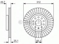 Disc frana SKODA SUPERB limuzina (3U4), VW TOURAN (1T1, 1T2), AUDI A3 (8P1) - BOSCH 0 986 479 932