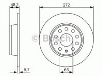 Disc frana SKODA YETI (5L) (2009 - 2016) Bosch 0 986 479 677