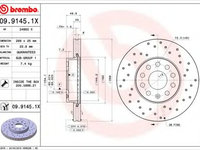 Disc frana SKODA YETI (5L) (2009 - 2016) BREMBO 09.9145.1X