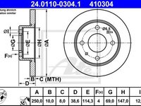 Disc frana SMART FORFOUR (454) (2004 - 2006) ATE 24.0110-0304.1 piesa NOUA