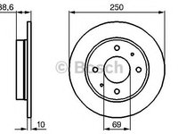 Disc frana SMART FORFOUR (454) (2004 - 2006) BOSCH 0 986 479 236 piesa NOUA