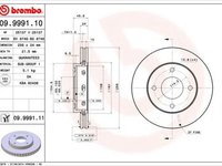 Disc frana SMART FORFOUR 454 BREMBO 09999110