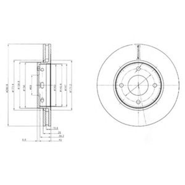 Disc frana SMART FORFOUR 454 DELPHI BG4127