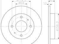 Disc frana SMART FORFOUR (454), MITSUBISHI MIRAGE VI (Z3_A, Z2_A), MITSUBISHI COLT Cabriolet (RG) - MINTEX MDC2376