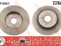 Disc frana SMART FORTWO Cabrio (450) (2004 - 2007) TRW DF4961 piesa NOUA