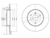 Disc frana SMART FORTWO Cabrio (450) (2004 - 2007) DELPHI BG3526 piesa NOUA