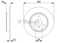 Disc frana SMART FORTWO Cabrio (450) - OEM - MAXGEAR: 19-3555 - W02747303 - LIVRARE DIN STOC in 24 ore!!!