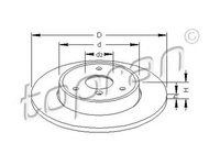 Disc frana SMART FORTWO Cabrio 451 TOPRAN 407933