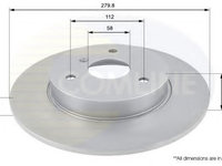 Disc frana SMART FORTWO Cupe (450) (2004 - 2007) COMLINE ADC1607 piesa NOUA