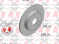 Disc frana SMART FORTWO cupe (451), SMART FORTWO Cabrio (451) - ZIMMERMANN 405.4102.20