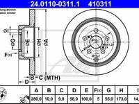 Disc frana spate Ate pt toyota avensis(t25)