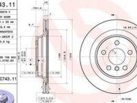 Disc frana spate Dreapta/Stanga BMW 1 (F40), 2 (F45), 2 GRAN COUPE (F44), 2 GRAN TOURER (F46), I3 (I01), X1 (F48), X2 (F39), MINI (F55), (F56), (F57) 0.65H-Electric 08.13-