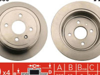 Disc frana spate Dreapta/Stanga CHEVROLET ASTRA, ZAFIRA, OPEL ASTRA G, ASTRA H, ASTRA H CLASSIC, ASTRA H GTC, COMBO TOUR, COMBO/MINIVAN, CORSA C, MERIVA A, MERIVA B 1.2-2.2D 02.98-