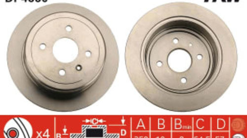 Disc frana spate Dreapta/Stanga CHEVROLET AST