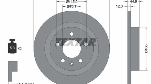 DISC FRANA Spate Dreapta/Stanga CHEVROLET CRU