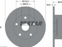 Disc frana spate Dreapta/Stanga (cu butuc, cu inel ABS, fara pivot de fixare a rotii) AUDI A4 B5 1.6-2.8 11.94-09.01