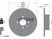 DISC FRANA Spate Dreapta/Stanga FIAT LINEA (323_, 110_) TEXTAR 92034203 2007 2008 2009 2010 2011 2012 2013