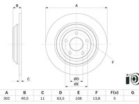 DISC FRANA Spate Dreapta/Stanga FORD FOCUS IV (HN) BOSCH 0 986 479 F79 2018