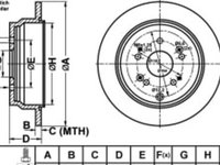 Disc frana spate Dreapta/Stanga HONDA CR-V II, CR-V V, ODYSSEY 1.5-3.5 09.01-