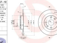 Disc frana spate Dreapta/Stanga MAZDA 323 C IV, 323 F IV, 323 S IV, MX-3, MX-5 I, MX-5 II 1.3/1.6/1.8 06.89-10.05